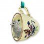 GTCD01B Poodle, Gray Green Holiday Tea Cup Ornament