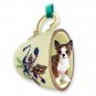 GTCD06C Chihuahua, Brindle & White Green Holiday Tea Cup Ornament
