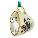GTCD07A Bull Terrier Green Holiday Tea Cup Ornament