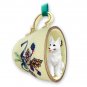 GTCD08C German Shepherd, White Green Holiday Tea Cup Ornament