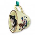 GTCD108 Alaskan Malamute Green Holiday Tea Cup Ornament