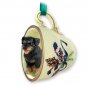 GTCD11 Rottweiler  Green Holiday Tea Cup Ornament
