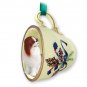 GTCD110B Japanese Chin, Brown & White Green Holiday Tea Cup Ornament