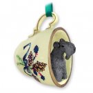 GTCD114 Kerry Blue Terrier Green Holiday Tea Cup Ornament