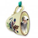 GTCD115 Bedlington Terrier Green Holiday Tea Cup Ornament