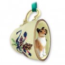 GTCD118 Collie, Smooth Hair Green Holiday Tea Cup Ornament