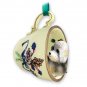 GTCD120 Dandie Dinmont Green Holiday Tea Cup Ornament