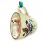 GTCD128B Shih Tzu, Tan, Sport cut Green Holiday Tea Cup Ornament