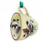 GTCD129A Lhasa Apso, Gray, Sport cut Green Holiday Tea Cup Ornament