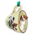 GTCD14 Beagle Green Holiday Tea Cup Ornament