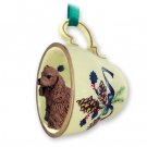 GTCD15A Cocker Spaniel, Brown Green Holiday Tea Cup Ornament