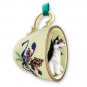 GTCD17B Husky, Black & White, Brown Eyes Green Holiday Tea Cup Ornament