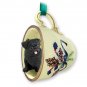 GTCD18B Pug, Black  Green Holiday Tea Cup Ornament