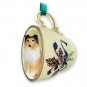 GTCD20A Sheltie, Sable Green Holiday Tea Cup Ornament
