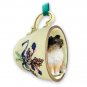 GTCD20B Sheltie, Tricolor  Green Holiday Tea Cup Ornament