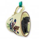 GTCD24A Labrador Retriever, Black Green Holiday Tea Cup Ornament