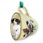 GTCD27A Brittany, Liver & White Green Holiday Tea Cup Ornament