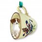 GTCD27B Brittany, Brown & White Green Holiday Tea Cup Ornament
