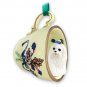 GTCD34 Maltese Green Holiday Tea Cup Ornament