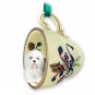 GTCD35 Old English Sheepdog Green Holiday Tea Cup Ornament