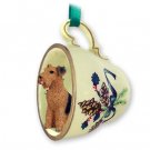 GTCD38 Airedale Green Holiday Tea Cup Ornament