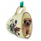 GTCD40A Shar Pei, Brown  Green Holiday Tea Cup Ornament