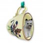 GTCD53A Cairn Terrier, Gray Green Holiday Tea Cup Ornament