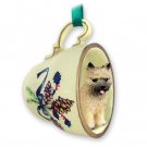 GTCD53B Cairn Terrier, Red Green Holiday Tea Cup Ornament