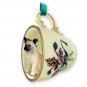 GTCD55B Akita, Fawn Green Holiday Tea Cup Ornament