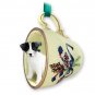 GTCD63B Jack Russell Terrier, Black & White, Rough Coat Green Holiday Tea Cup Ornament