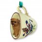 GTCD64 Norfolk Terrier Green Holiday Tea Cup Ornament