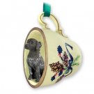 GTCD67 German Short Hair Green Holiday Tea Cup Ornament