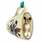 GTCD70 Basenji Green Holiday Tea Cup Ornament