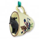 GTCD71 Schipperke  Green Holiday Tea Cup Ornament