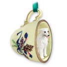 GTCD77 Kuvasz Green Holiday Tea Cup Ornament