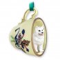 GTCD82 American Eskimo Green Holiday Tea Cup Ornament