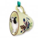 GTCD84A English Setter, Blue Belton Green Holiday Tea Cup Ornament