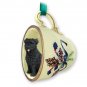 GTCD89 Bouvier, Uncropped Green Holiday Tea Cup Ornament