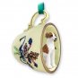 GTCD92B Whippet, Brindle & White  Green Holiday Tea Cup Ornament