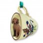 GTCD97 Vizsla Green Holiday Tea Cup Ornament