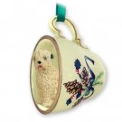 GTCD98 Soft Coated Wheaten  Green Holiday Tea Cup Ornament