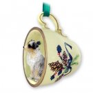 GTCD99C Australian Shepherd Blue, Docked Green Holiday Tea Cup Ornament