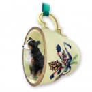 GTCD99F Australian Shepherd Tricolor, Docked Green Holiday Tea Cup Ornament