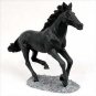 HF31 Black Horse Running Figurine