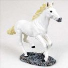 HF32 White Horse Running Figurine