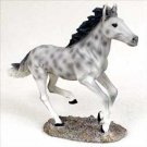 HF33 Dapple Gray Horse Running Figurine