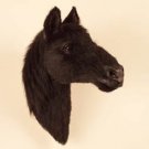 HFM01 Black Horse No Marking Fur Magnet