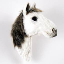 HFM05 White Horse No Marking Fur Magnet