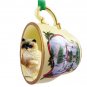 HTCC10 Ragdoll Snowman Holiday Tea Cup Ornament