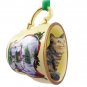 HTCC17 Main Coon Brown Tabby Snowman Holiday Tea Cup Ornament